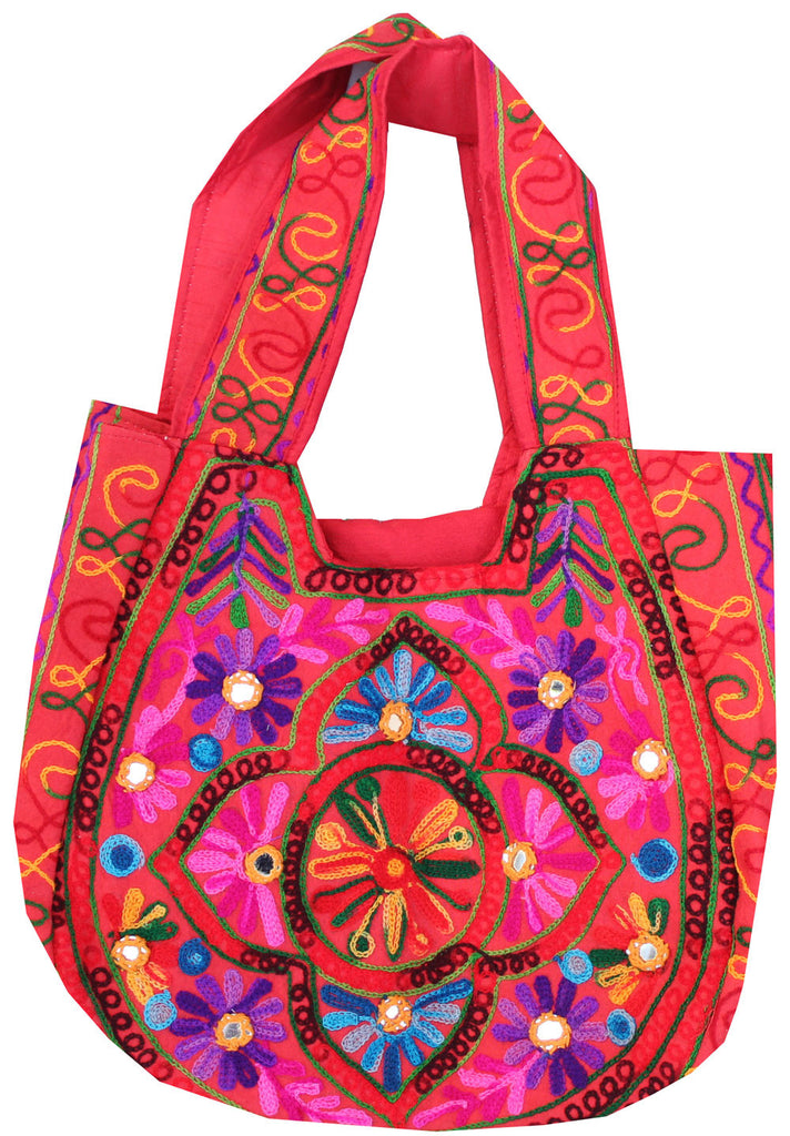 Buy SriAog Handicrafts Mini Handmade Women's Handbags with double handles  banjara bags vintage handicraft bags (SMALL 10.5 inch for women stylish  multicolor bag) (Brown) Online at Best Prices in India - JioMart.